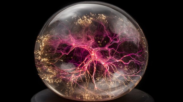 A heart shaped nebula captured inside a gigantic glass ball