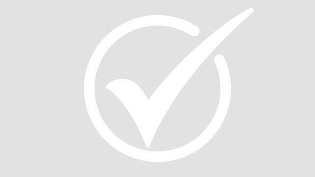 White check mark, isolated on transparent tick symbols, checklist signs, and an approval badge. Flat and modern checkmark animated.