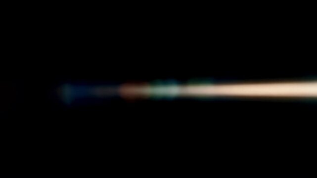 Soft Anamorphic Light Streak on Black Background