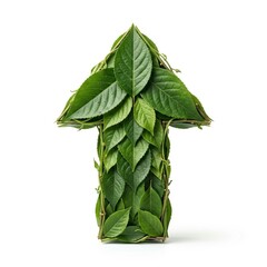 Fototapeta premium Arrow Made With Leaf 