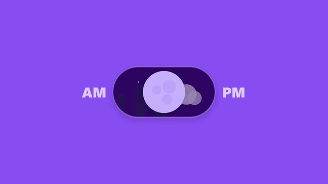 Day and Night Time Toggle Switch Animation