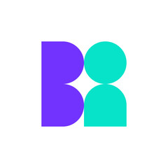 Letter B people or BI logo design © Jos Logo