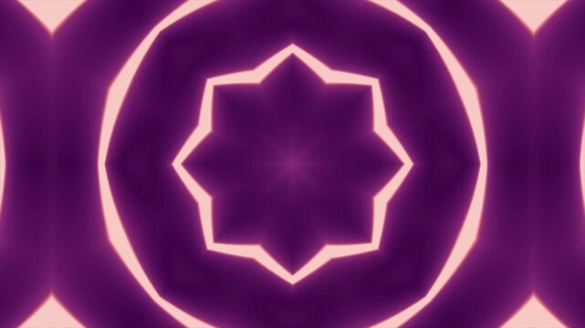 Abstract purple geometric pattern with glowing pink lines