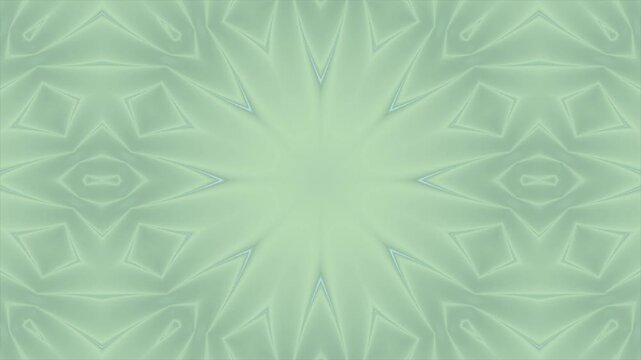 Abstract green geometric kaleidoscope pattern