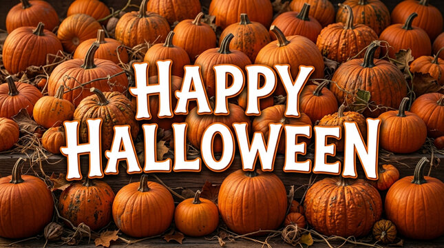 Happy Halloween Pumpkins Background