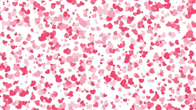 Seamless Pink Hearts Pattern Loop