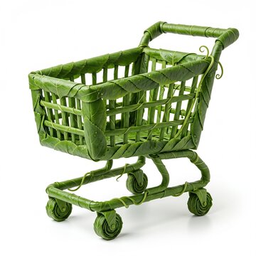 Shopping Cart Made With Leaf 