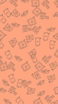 Repeated dollar bank note bill symbol stack safe box icon pattern background suitable for financial websites, marketing materials, presentations, and businessrelated designs.