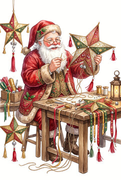 Santa Claus Silk Star Kite Maker.svg