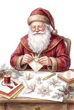  Santa Claus Winter Origami Master.svg