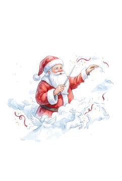 Santa Claus Christmas Cloud Sculptor.svg