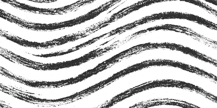 Vintage Grunge Wave Brush Stroke Featuring Flowing Ink Marks, Rough Grain, Scratches and Weathered Artistic Textur.
