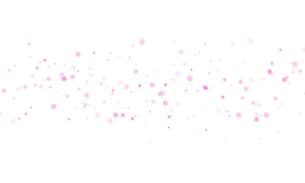 452 Flat pink snowflake background. Merry christmas festival snow flakes background design