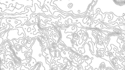 Abstract Monochrome Halftone Topographic Contour Lines Black and White Geographic Relief Background HD. Minimalist Monochrome Halftone Topographic Contour Line Geographic Relief Overlay. © Fhatoni