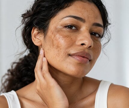 refractory melasma examined during a dermatology consultation