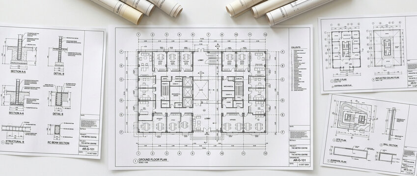 Architectural Blueprints and Floor Plans for Building Design