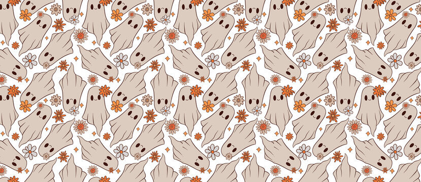 Ghost seamless pattern design