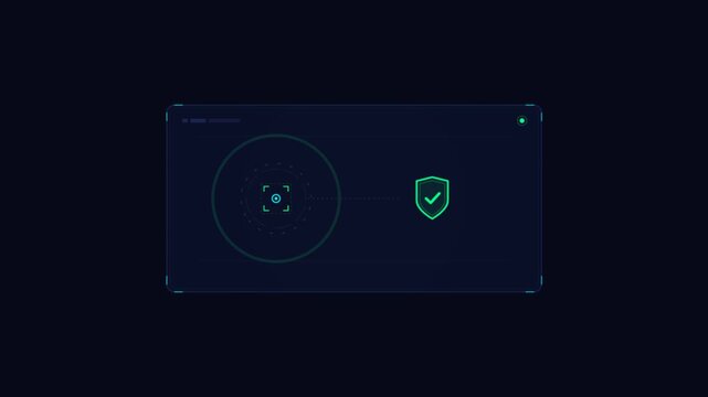 Futuristic digital telemetry interface displaying interactive glowing neon HUD elements