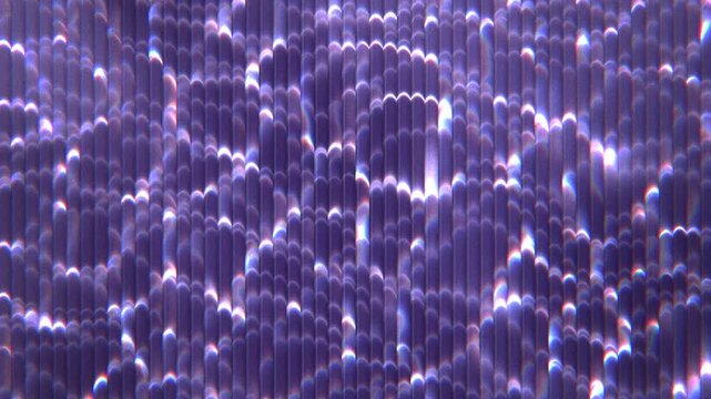 Abstract lavender purple water caustics rippling behind fluted glass, soft dreamy light patterns, pastel seamless loop background
