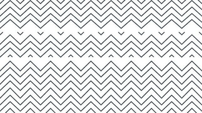Minimalist grey chevron zig zag line pattern on white background