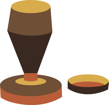 Professional Espresso Coffee Tamper Illustration