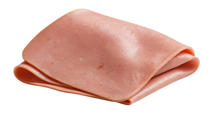 Folded slice of pink bologna sausage deli meat © Peregrine
