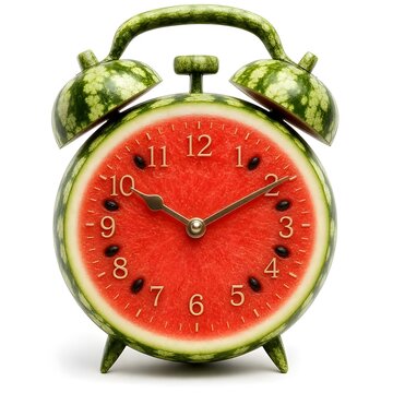 Alarm clock made with watermelon 