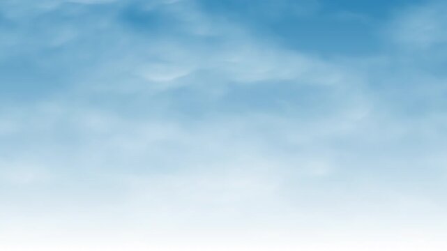 Abstract animated cool sky gradient background featuring soft drifting smoke-like particles and misty cloud formations. The gentle flowing motion creates a calm, airy, and atmospheric visual effect.