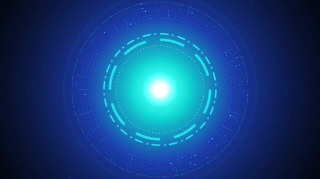 HUD digital interface rings spinning seamless loop motion background