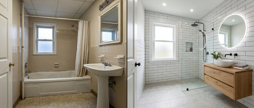 Bathroom Renovation Before and After Comparison