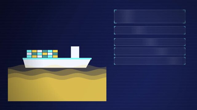 vector illustration of a boat with free space for writing