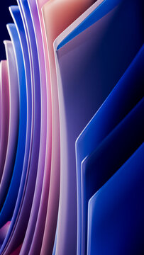 Abstract digital illustration of colorful curved shapes