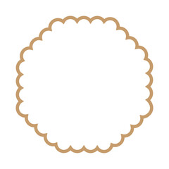 Fototapeta premium Scalloped shape icon vector. Decorative scallop border illustration sign. Curved pattern symbol. Ornamental design logo or mark.