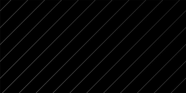 Minimalist black background with thin diagonal white lines. Modern abstract geometric pattern vector illustration for sleek texture, cover, and wallpaper design