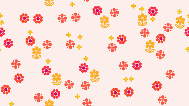 Simple Retro Floral Pattern