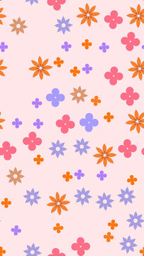 Stylized floral and clover pattern