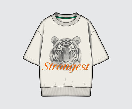 Half sleeve ribbed hem heavy weight GSM graphic tees