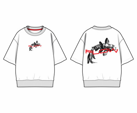 Half sleeve ribbed hem heavy weight GSM graphic tees