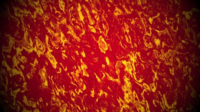 Abstract Fiery Red and Yellow Swirling Liquid Background