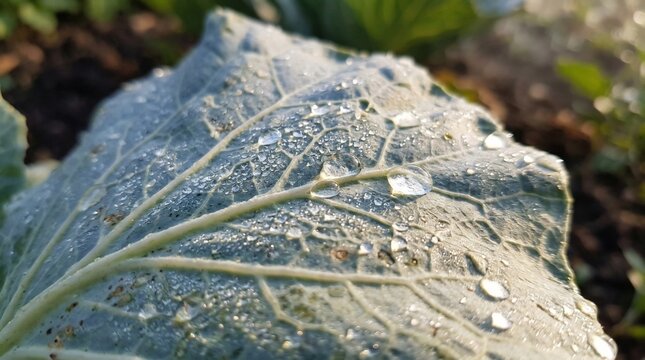 Dew on cabbage