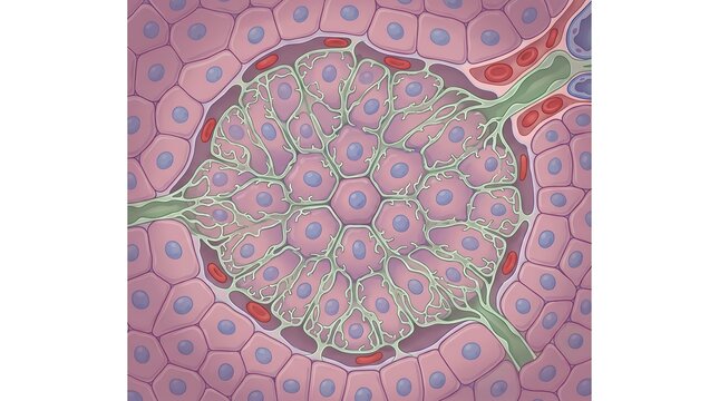 Bile Canaliculi Microanatomy in Liver Tissue