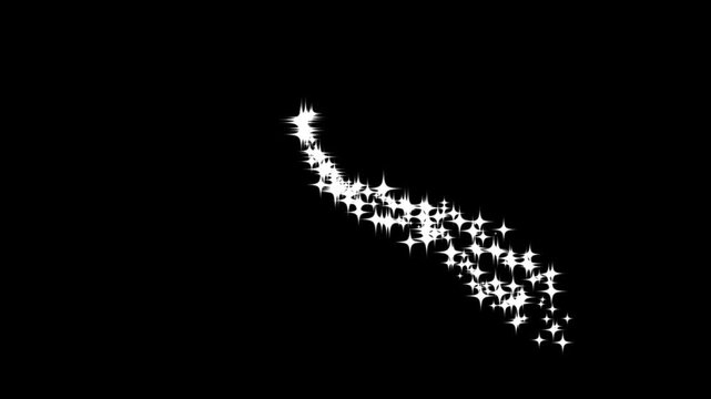 magical glitter trail line, fast glowing star streaks, white shimmer particles, golden sparkle dust, twinkling fairy stars, luxury christmas glitter motion, green screen overlay, 4k