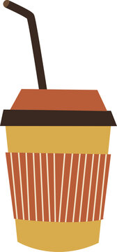 Iced Coffee Cup with Straw Icon