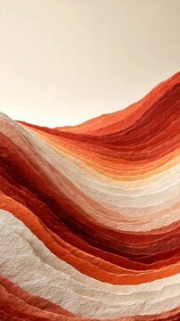 Layered Paper Sculpture Terracotta Dusty Rose Vertical Video