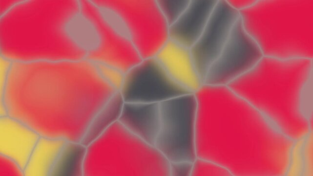 Abstract Red and Yellow Cellular Morphing Texture Background