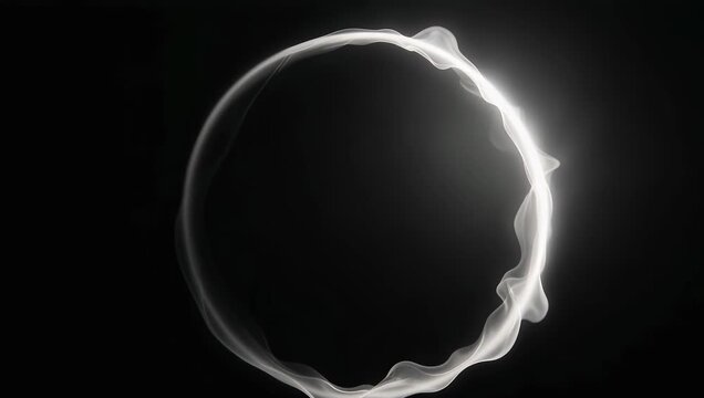 Ethereal Circular Smoke Ring Formation and Dissipation