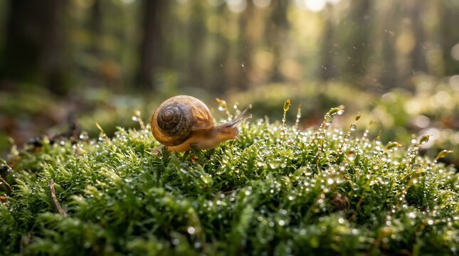 Snail on moss