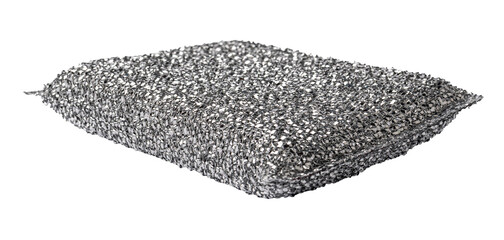 Metal scrub pad on a white background for cleaning dishes and cookware © fotofabrika