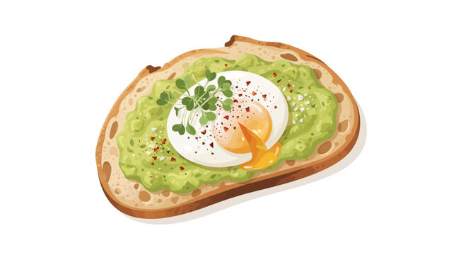 Wholegrain toast topped with avocado egg