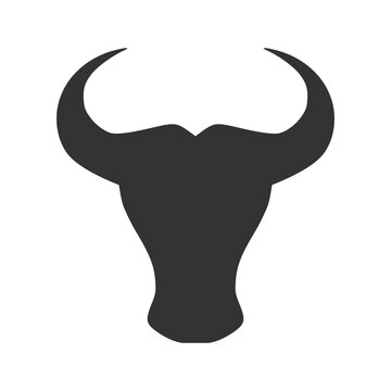 Bull head icon isolated on transparent background